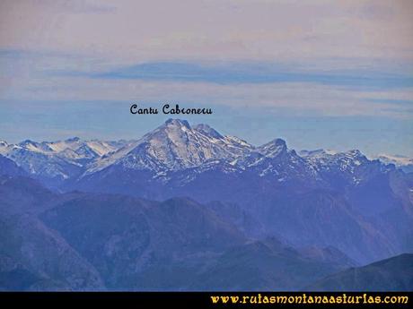 Ruta Montaña Pienzu: Vista del Cantu Cabroneru