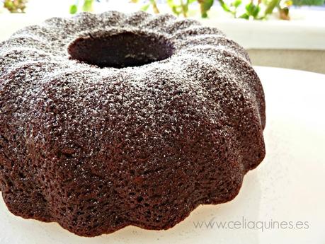 BIZCOCHO DE CACAO SIN GLUTEN, SIN HUEVO, SIN LACTOSA y SIN FRUTOS SECOS