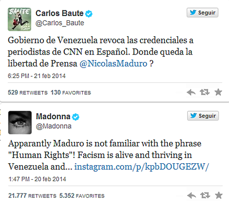 Maduro arremete contra artistas y famosos