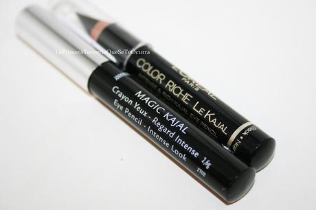 Lápices de ojos: Le Kajal de L'Oréal (Comparativa Magic Kajal Givenchy)