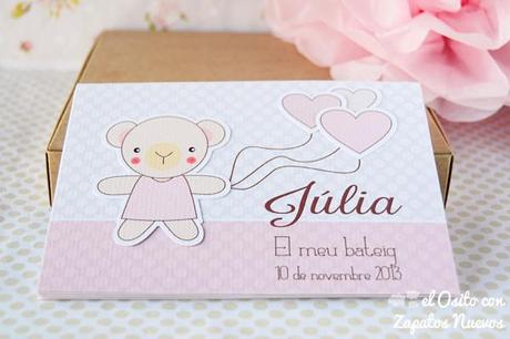 recordatorio bautizo personalizado osito infantil