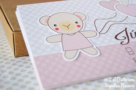 recordatorio bautizo personalizado osito infantil