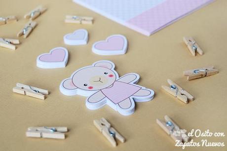 recordatorio bautizo personalizado osito infantil