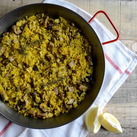 ARROZ CON SETAS Y SECRETO IBERICO