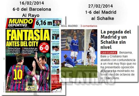 Titulares muy dispares del Mundo Deportivo