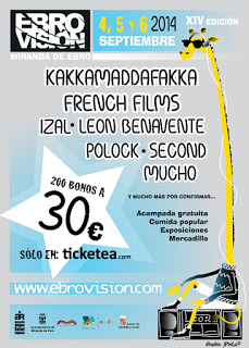 Ebrovisión 2014: Kakkmaddafakka, Izal, Second, León Benavente, Mucho, Polock, French Films...