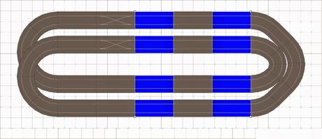 Nº 1280 y 1281. Circuitos scalextric en 2 x 1 de 2 y 3 alturas.
