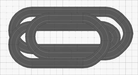 Nº 1280 y 1281. Circuitos scalextric en 2 x 1 de 2 y 3 alturas.