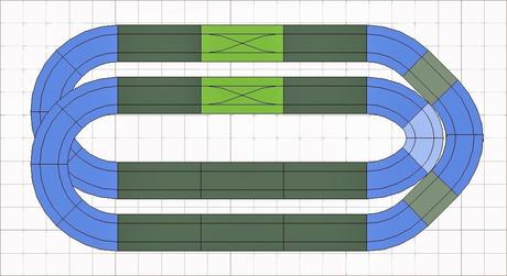 Nº 1280 y 1281. Circuitos scalextric en 2 x 1 de 2 y 3 alturas.