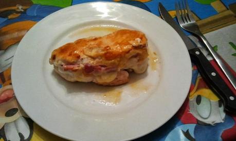 Pechugas de pollo rellenas (Jamón cocido y queso)