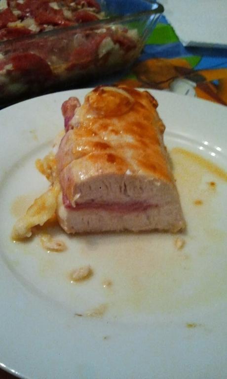 Pechugas de pollo rellenas (Jamón cocido y queso)