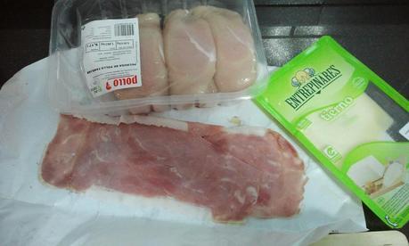 Pechugas de pollo rellenas (Jamón cocido y queso)