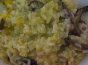 Arroz cremoso puerro setas queso azul