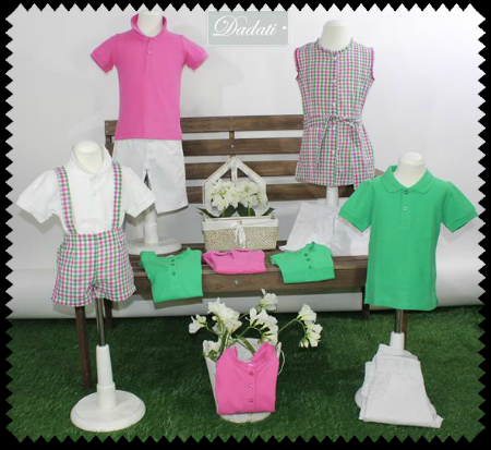 Familia rosa y verde