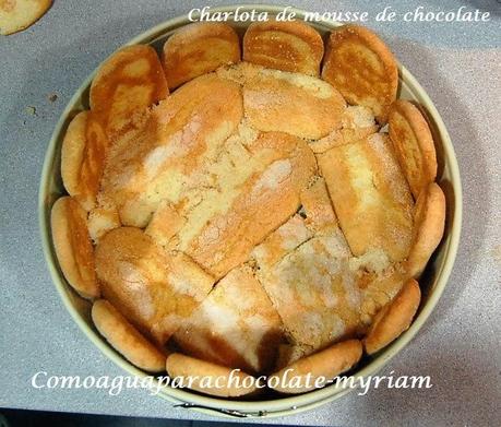 CHARLOTA DE MOUSSE DE CHOCOLATE PARA MI PRINCESITA LUCIA.