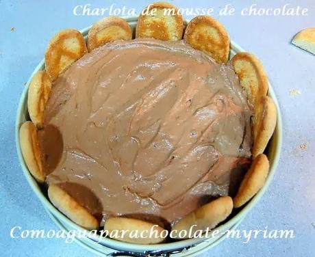 CHARLOTA DE MOUSSE DE CHOCOLATE PARA MI PRINCESITA LUCIA.