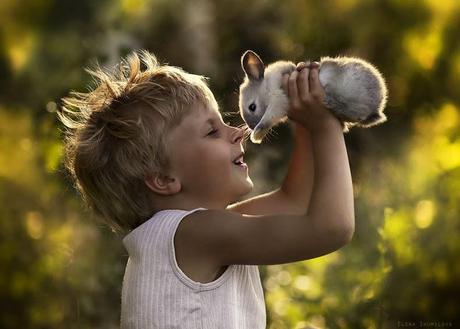 Mágicas fotografías de niños y animales