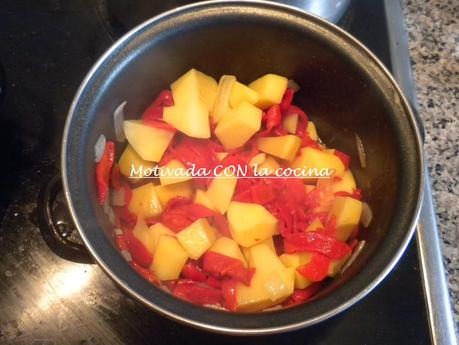 Patatas con pimientos