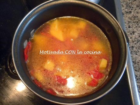 Patatas con pimientos