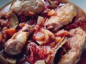 Pollo salsa verduras