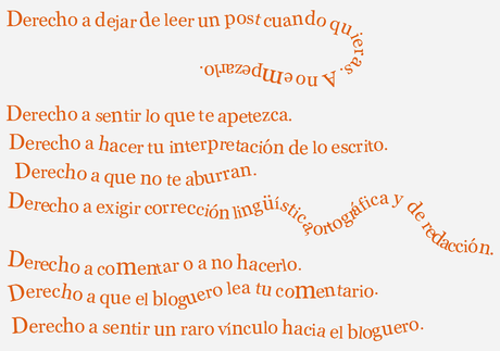 Mis 8 derechos del lector de blogs.