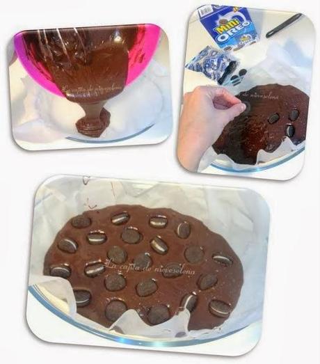 Brownie de chocolate y oreo