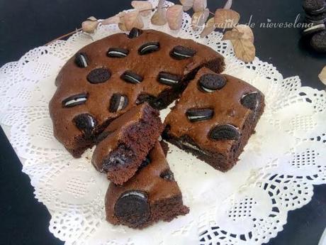 Brownie de chocolate y oreo