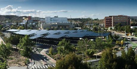 El proyecto Aparcamientos Fotovoltaicos para la UMU, seleccionado por la UE para optar al concurso “A world you like” en el que se puede votar por internet Imagen general del aparcamiento A2