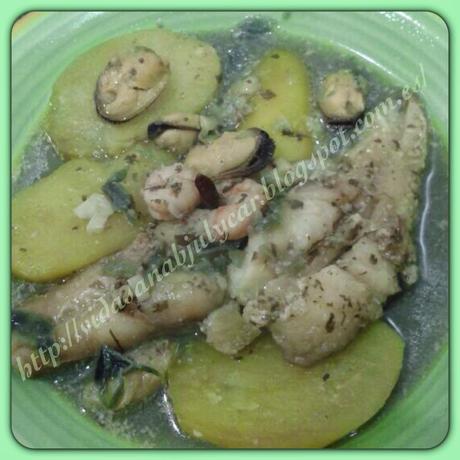 Colas de rape con patatas