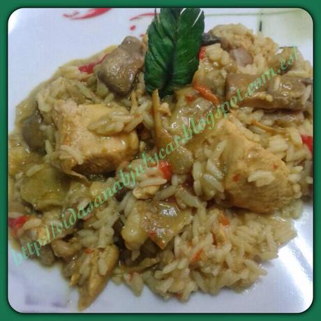 Arroz de pollo y alcachofas