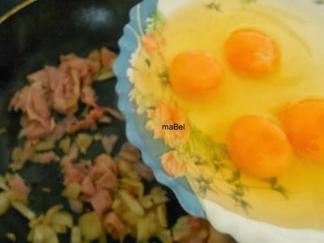 Revuelto de patatas fritas - Revuelto Gramajo