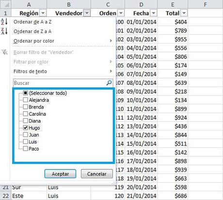 filtros en excel 03 Filtros Automáticos en Excel