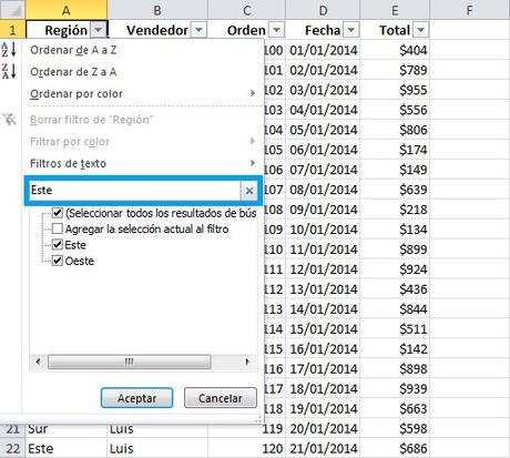 filtros en excel 08 Filtros Automáticos en Excel