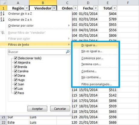 filtros en excel 09 Filtros Automáticos en Excel