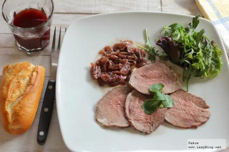 Rabillo de ternera guisado en vino. Receta