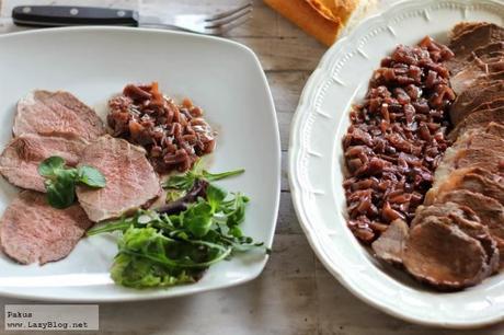 Rabillo de ternera guisado en vino. Receta