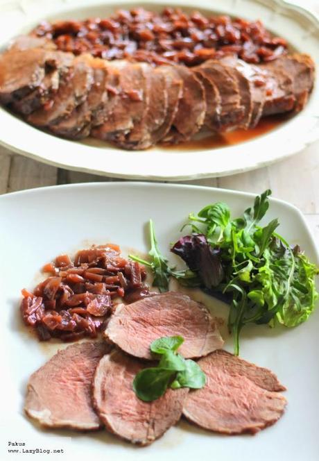 Rabillo de ternera guisado en vino. Receta