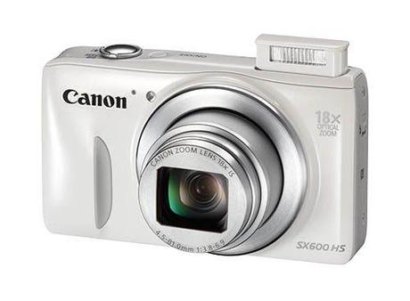 Canon PowerShot SX600 HS blanca ladeada