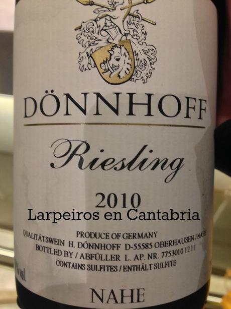 Vino Blanco Dönnhoff Riesling 2010: Manteniendo la línea