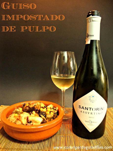 Guiso de pulpo impostado: con garbanzos, setas y algas Guiso de pulpo impostado: con garbanzos, setas y algas