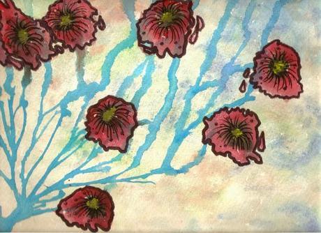 FLORES ROJAS FLOTANTES