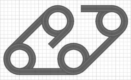 Montaje nº 70. Circuito de las 88 pistas curvas.