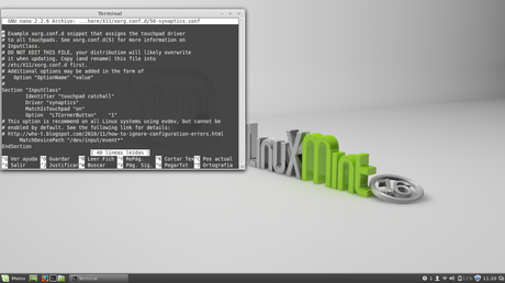 Configurar Click izquierdo Synaptics TouchPad en Linux Mint