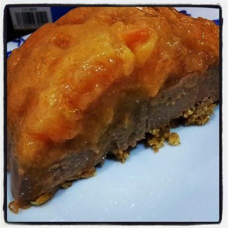 Tarta de Queso de Chocolate con confitura de caqui sin necesidad de horno