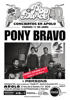 Pony Bravo en Madrid y Barcelona con el ciclo Pop & Dance