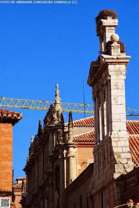 CASTELLANAlcalá: Diferentes puntos de vista o perspectivas fotográficas de la portada-espadaña de la Capilla Universitaria del Colegio Mayor de San Ildefonso de la Ciudad de Alcalá de Henares.