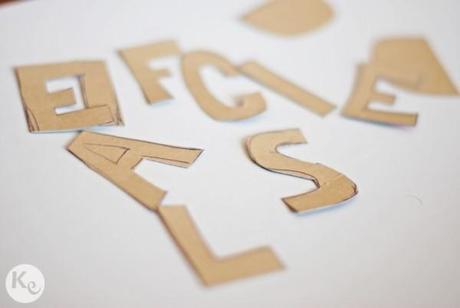 DIY. Confetti typographic garland