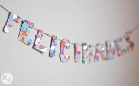 DIY. Confetti typographic garland