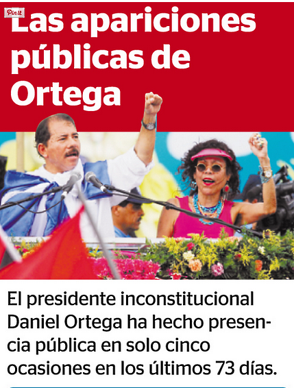 Daniel ortega enfermo y no aparece, uhmmm??