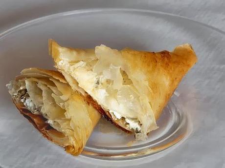 Samosas de queso de cabra